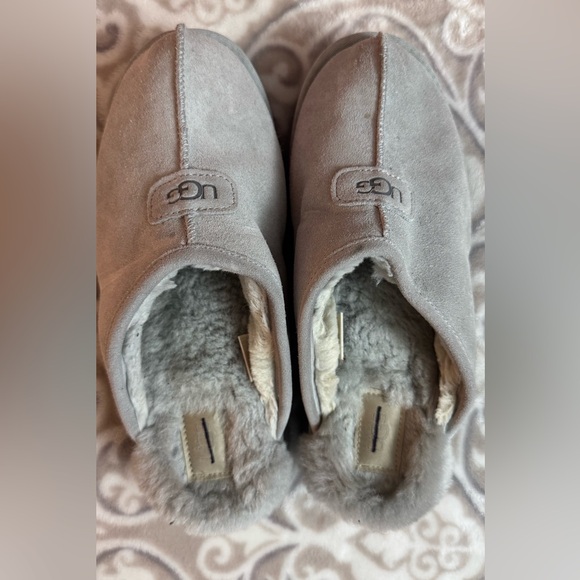 UGG Discoquette Genuine Shearling Slide Slipper Light Grey Women’s - Picture 3 of 6